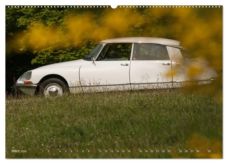 Citroën DS - Goddess in white (CALVENDO wall calendar 2024) 