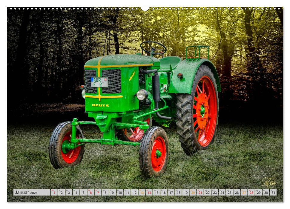 Beloved vintage tractors (CALVENDO Premium Wall Calendar 2024) 