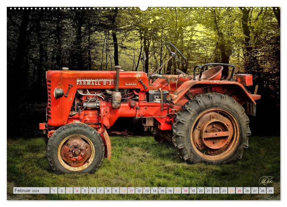 Geliebte Oldtimer Traktoren (CALVENDO Premium Wandkalender 2024)