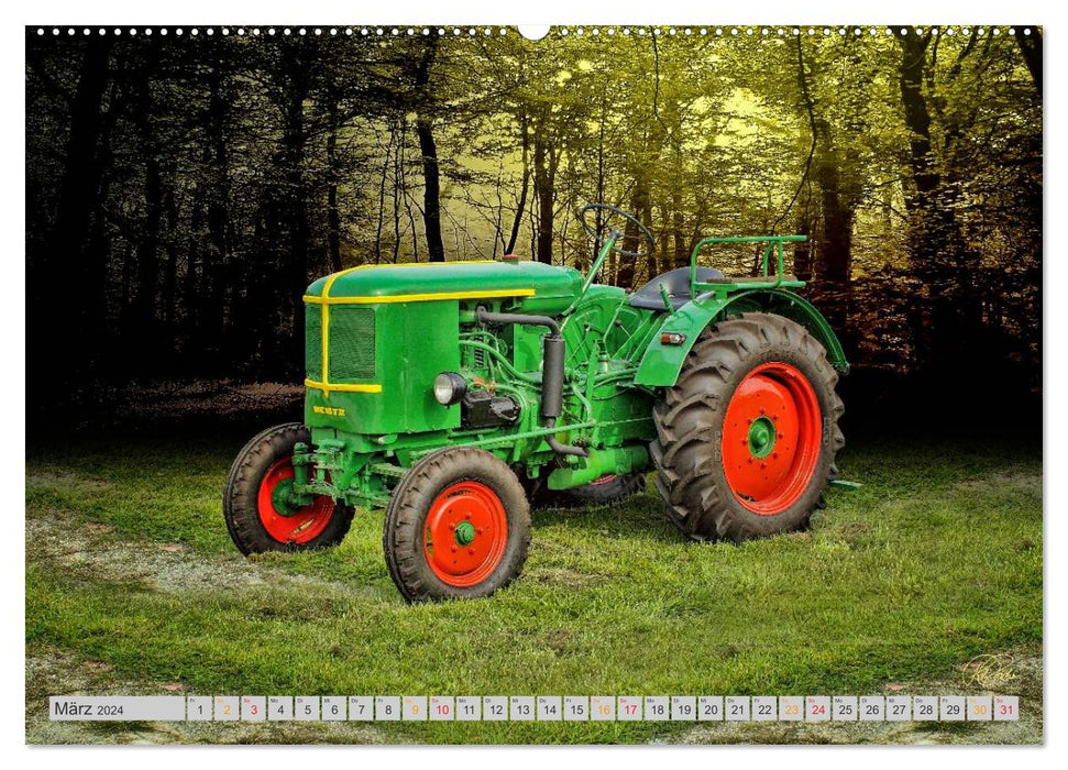 Beloved vintage tractors (CALVENDO Premium Wall Calendar 2024) 