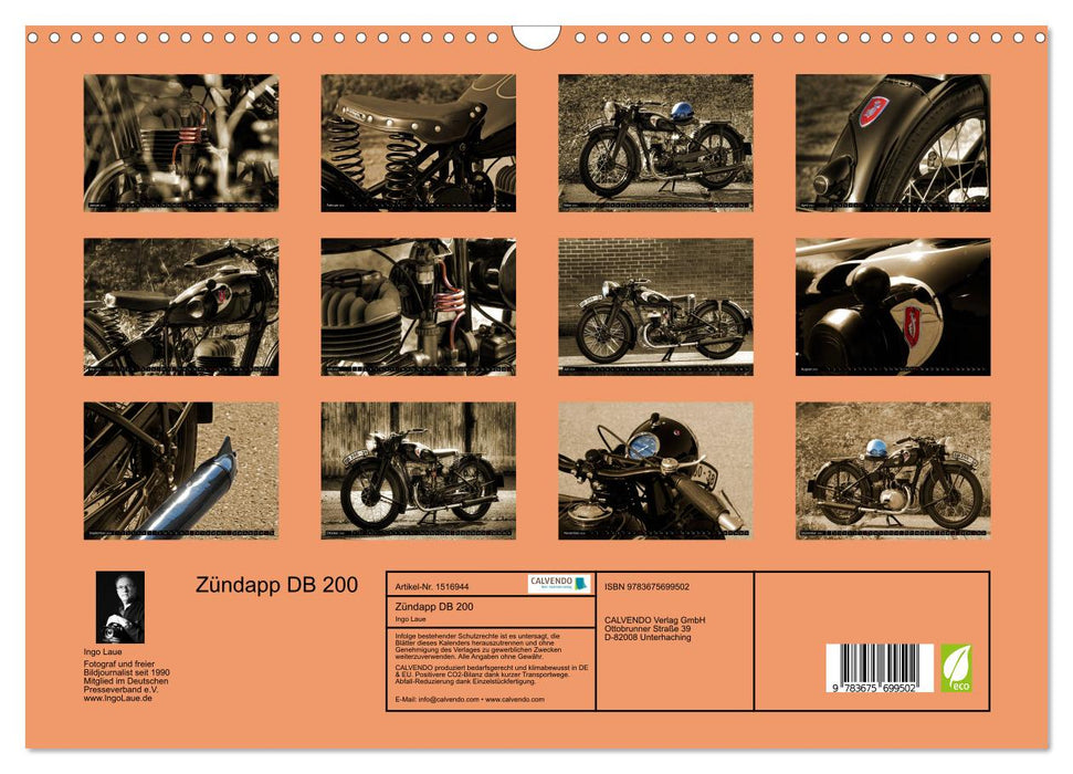 Zündapp DB 200 (CALVENDO Wandkalender 2024)