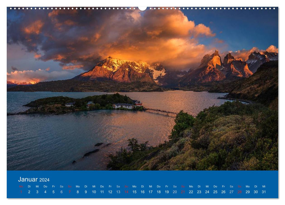 Patagonia - Land of Extremes (CALVENDO Premium Wall Calendar 2024) 