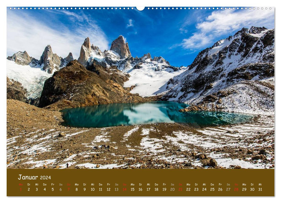 Patagonien 2024 - Traumziel in den Anden (CALVENDO Wandkalender 2024)