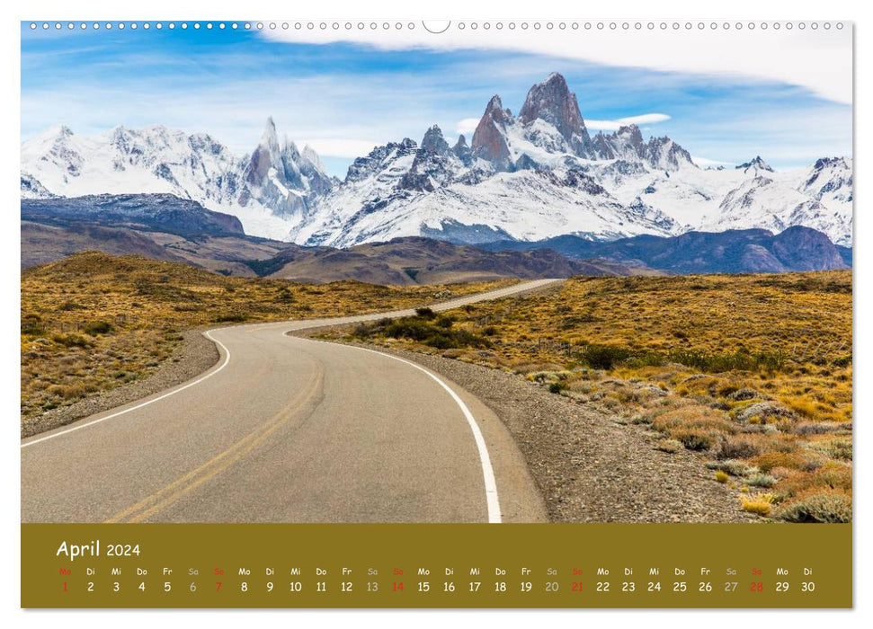 Patagonie 2024 - destination de rêve dans les Andes (calendrier mural CALVENDO 2024) 