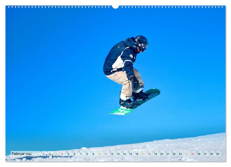 Snowboarden - ein Stück Freiheit (CALVENDO Wandkalender 2024)