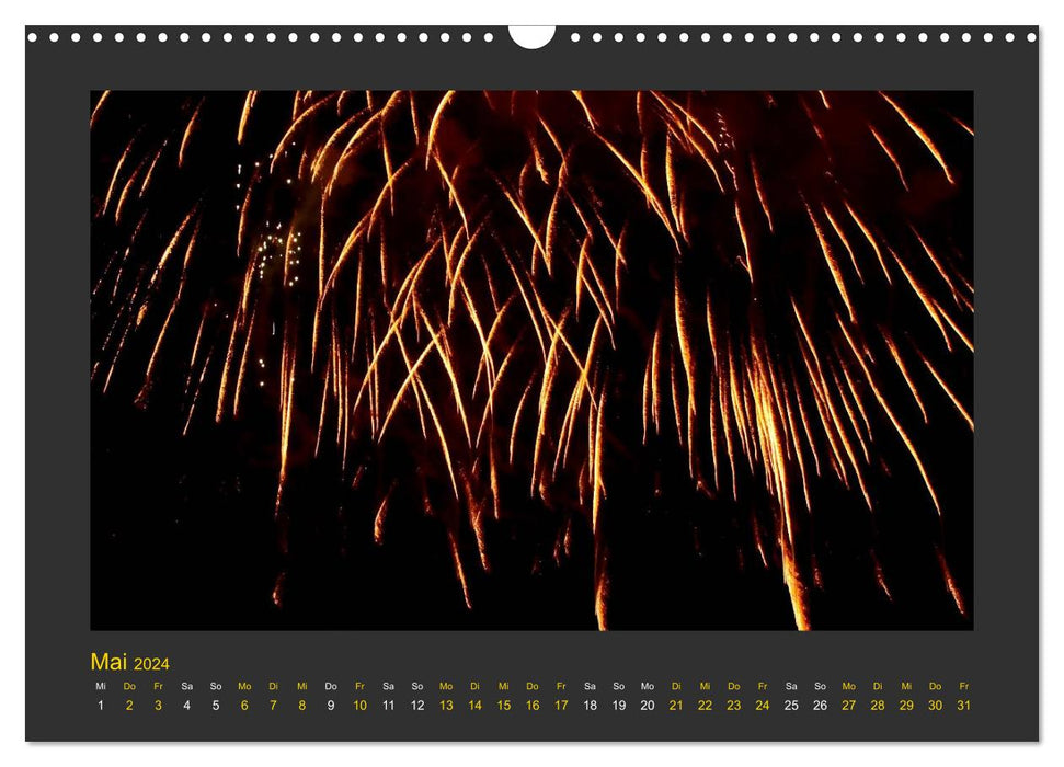 Fireworks - Explosives in the sky (CALVENDO wall calendar 2024) 