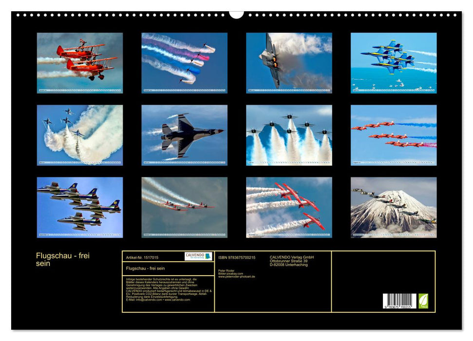 Air show - be free (CALVENDO wall calendar 2024) 