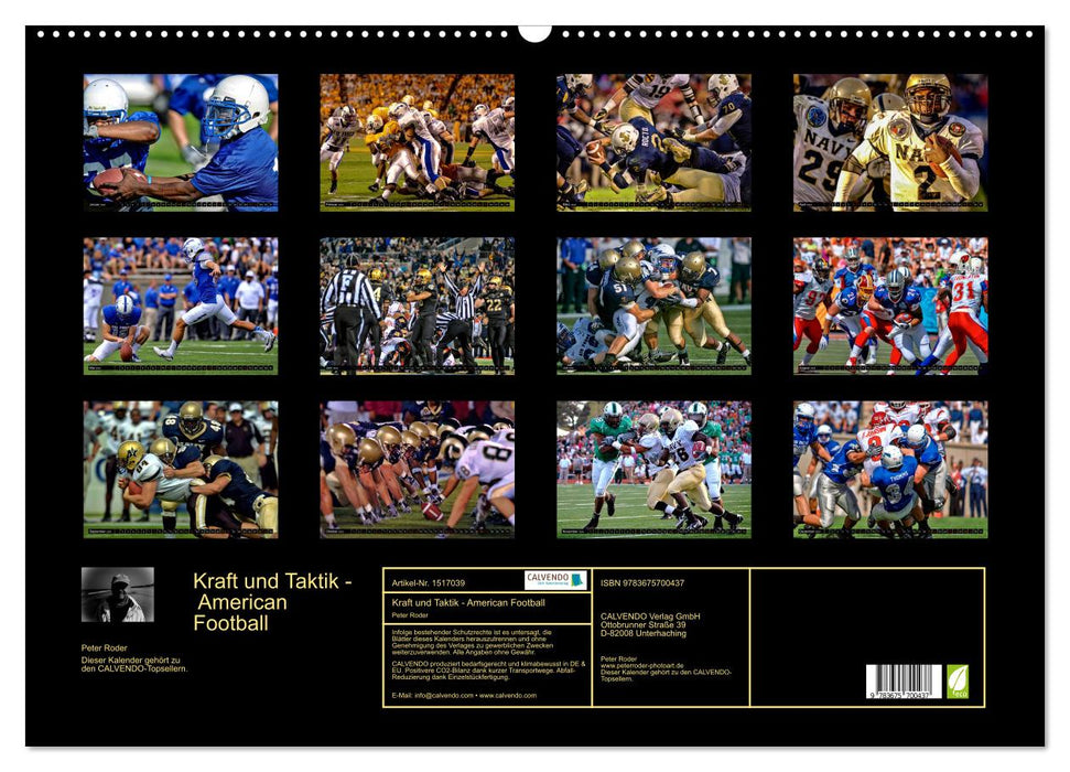 Kraft und Taktik - American Football (CALVENDO Wandkalender 2024)