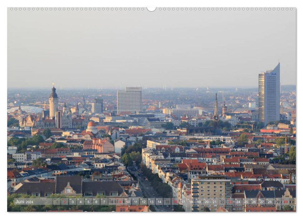 Über den Dächern von Leipzig (CALVENDO Premium Wandkalender 2024)