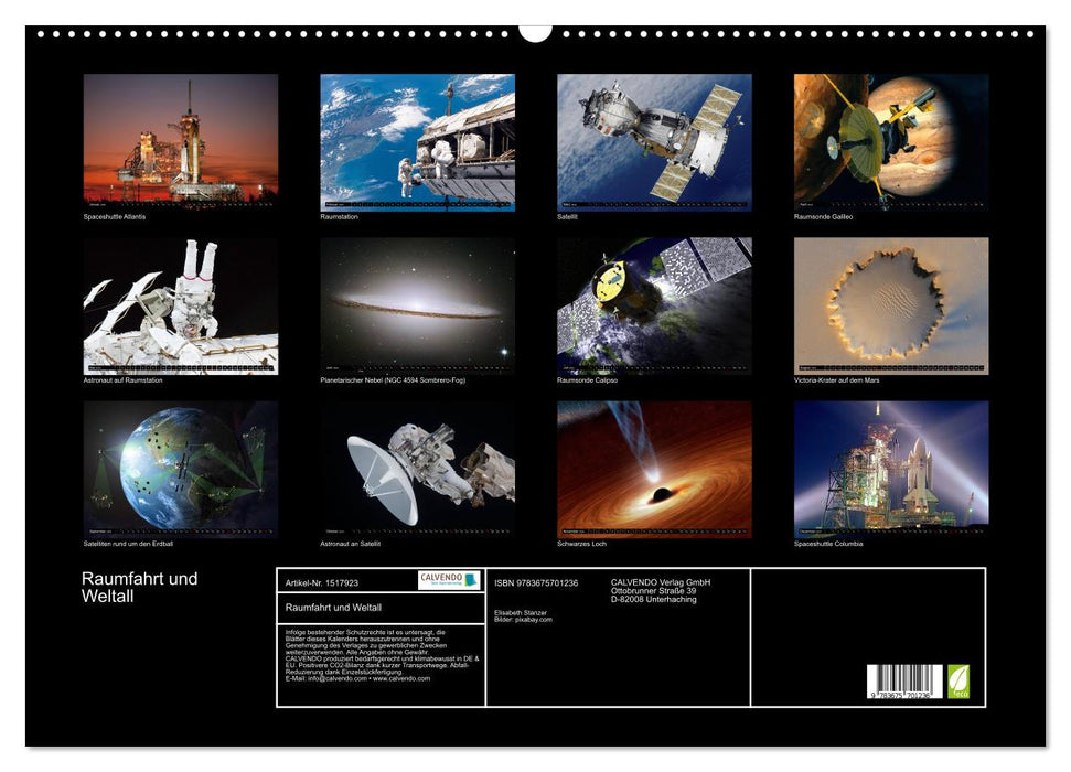 Raumfahrt und Weltall (CALVENDO Wandkalender 2024)