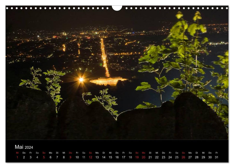 La nuit à Kassel (calendrier mural CALVENDO 2024) 