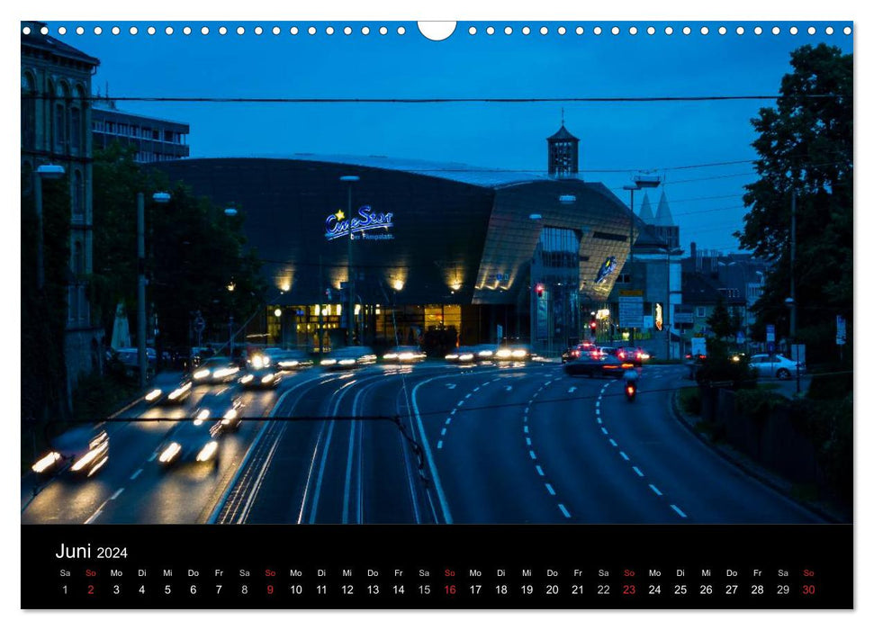 La nuit à Kassel (calendrier mural CALVENDO 2024) 