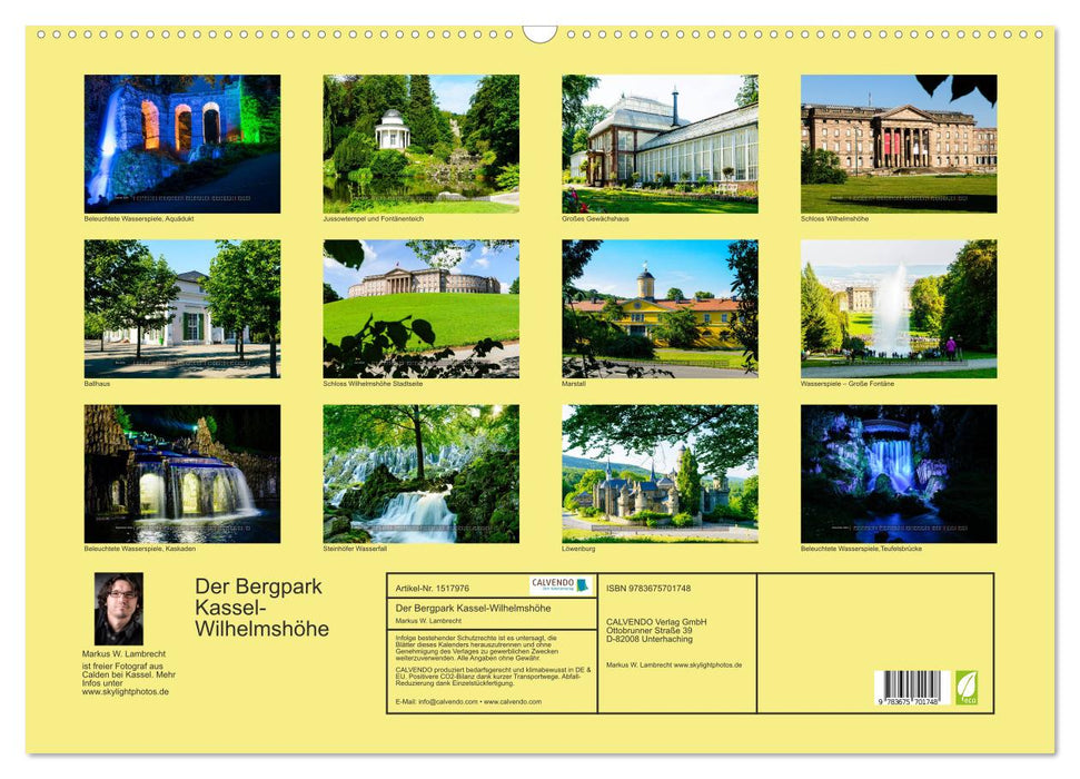 Der Bergpark Kassel-Wilhelmshöhe (CALVENDO Wandkalender 2024)
