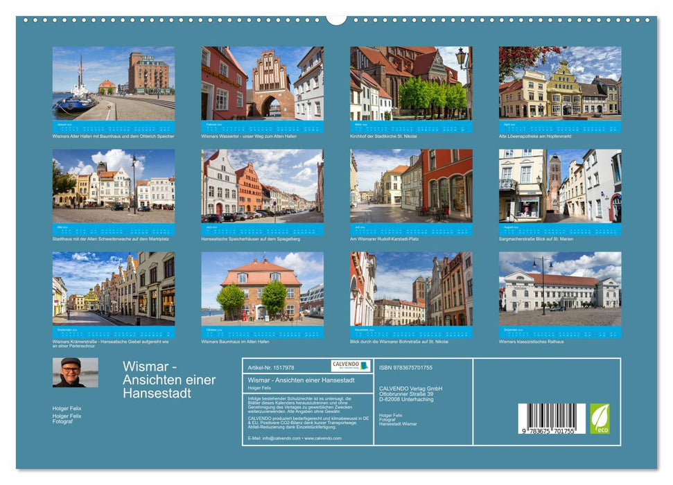 Wismar - Ansichten einer Hansestadt (CALVENDO Premium Wandkalender 2024)