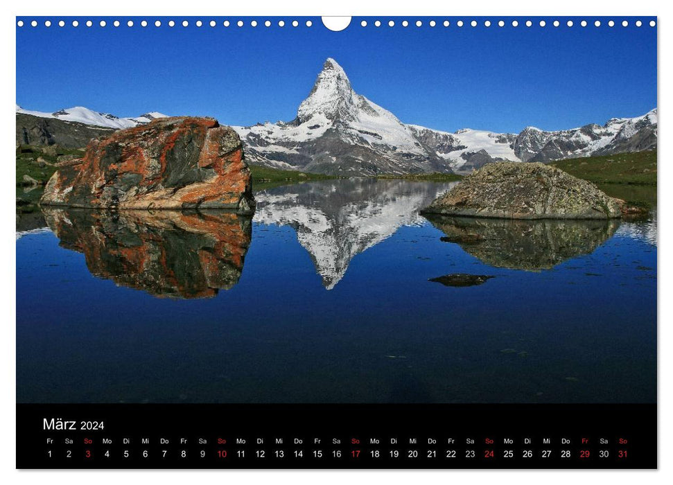 Zauber der Berge Zermatt und das Matterhorn (CALVENDO Wandkalender 2024)