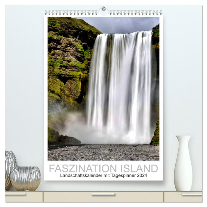 Faszination Island - Landschaftskalender mit Tagesplaner 2024 / Planer (CALVENDO Premium Wandkalender 2024)