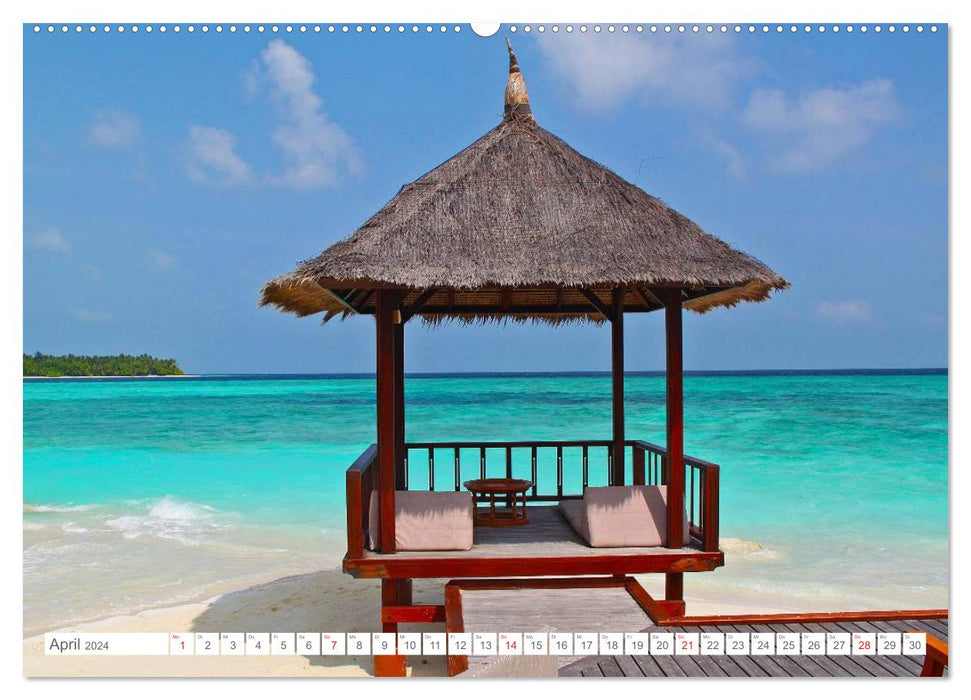 Malediven - Traumstrände im Paradies (CALVENDO Wandkalender 2024)