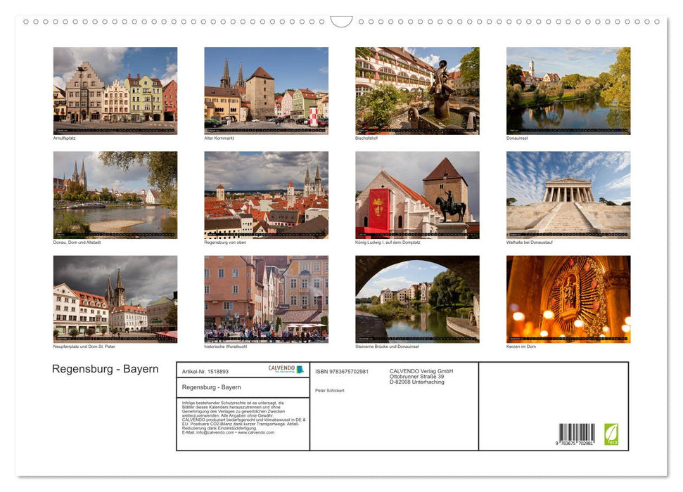 Regensburg - Bayern (CALVENDO Wandkalender 2024)