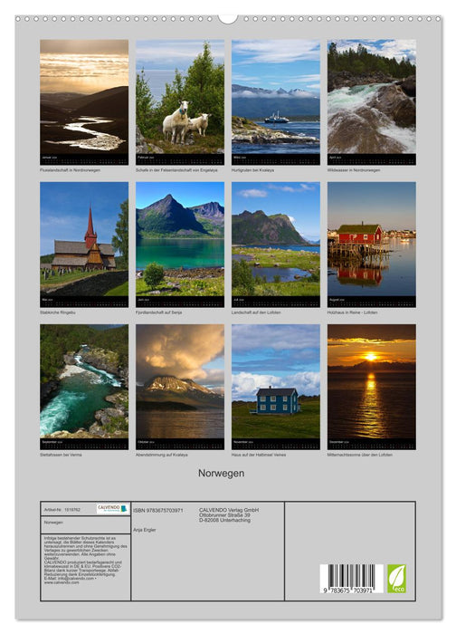 Norwegen (CALVENDO Premium Wandkalender 2024)