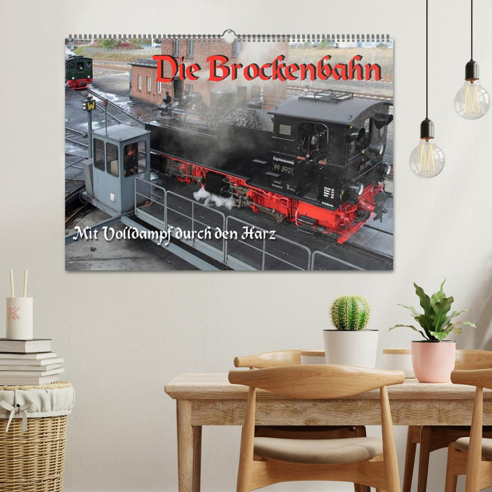 Die Brockenbahn - Mit Volldampf durch den Harz (CALVENDO Wandkalender 2024)