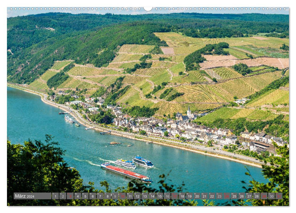 Paysage culturel de la vallée du Haut-Rhin moyen III (calendrier mural CALVENDO 2024) 