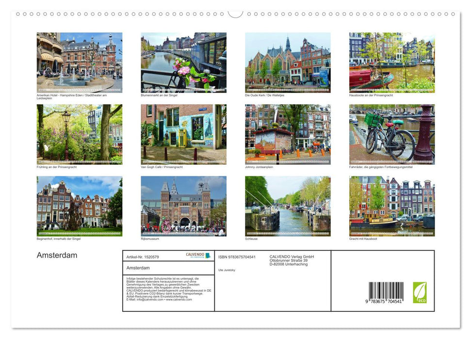 Amsterdam (CALVENDO Premium Wandkalender 2024)