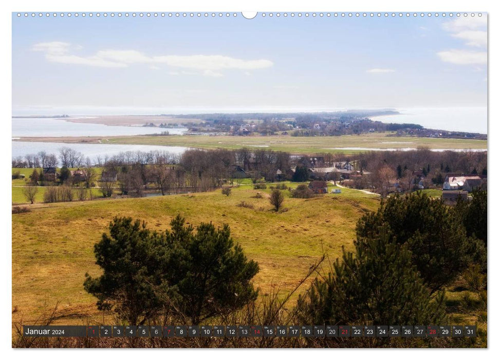 Île Hiddensee (calendrier mural CALVENDO 2024) 