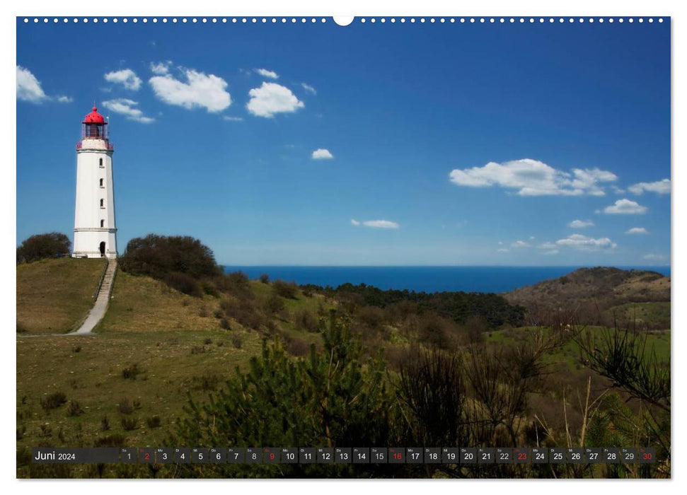 Île Hiddensee (calendrier mural CALVENDO 2024) 