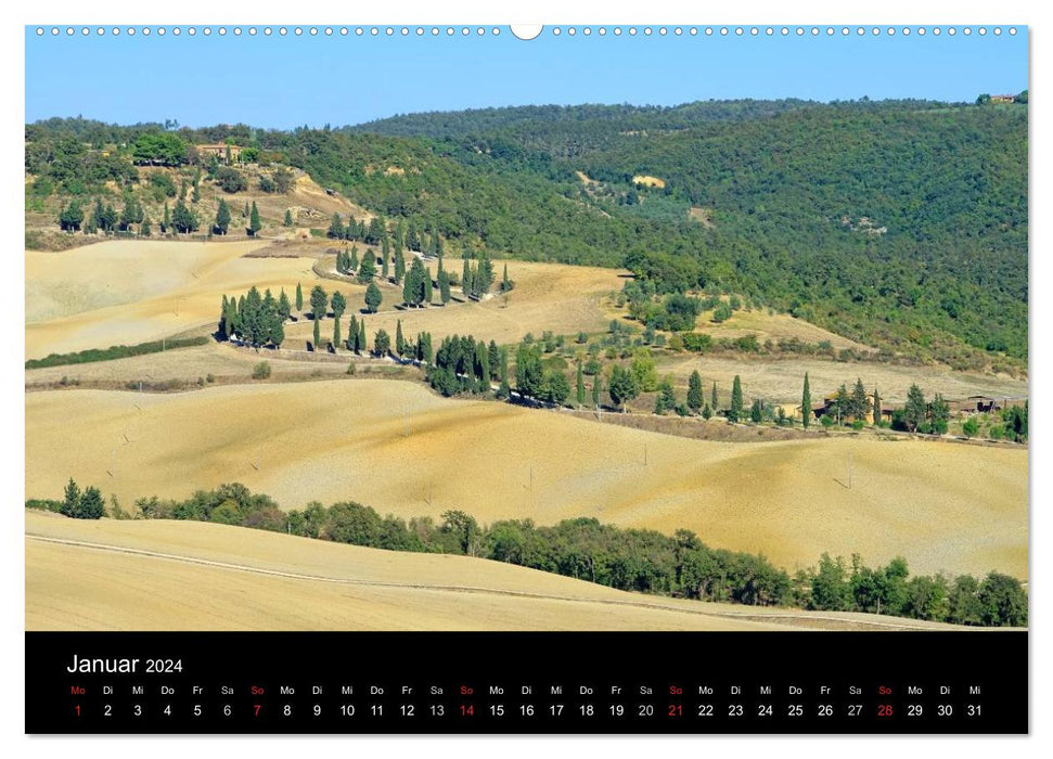 Toscane – paysage de rêve en Italie (calendrier mural CALVENDO 2024) 