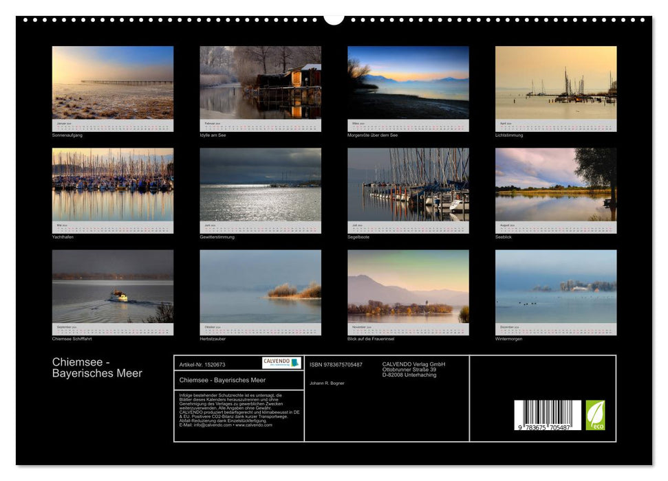 Chiemsee - Bayerisches Meer (CALVENDO Premium Wandkalender 2024)