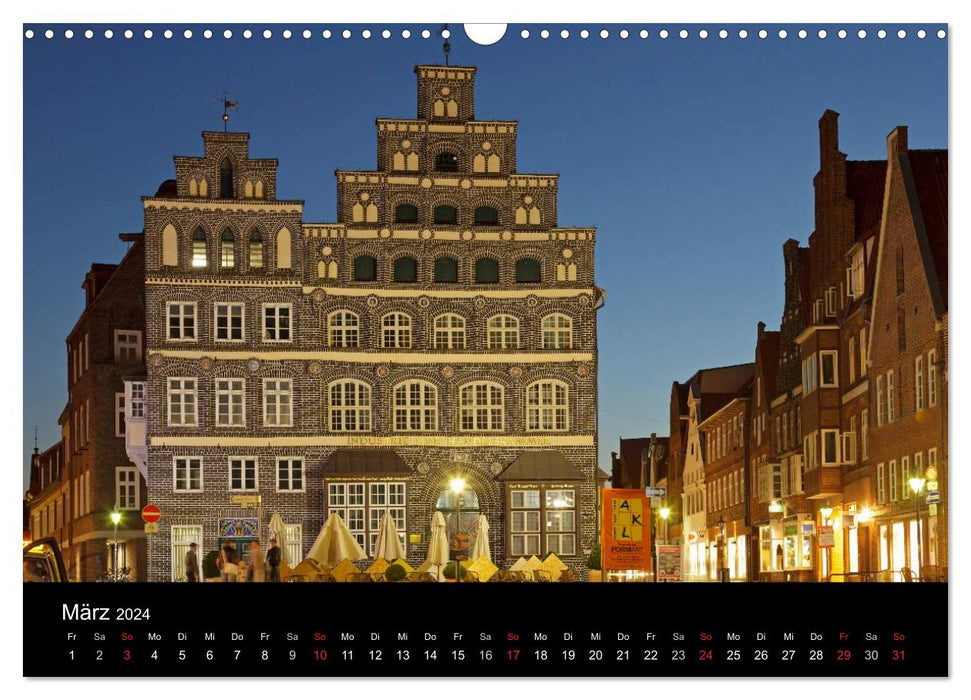 Hansestadt Lüneburg und Lüneburger Heide (CALVENDO Wandkalender 2024)