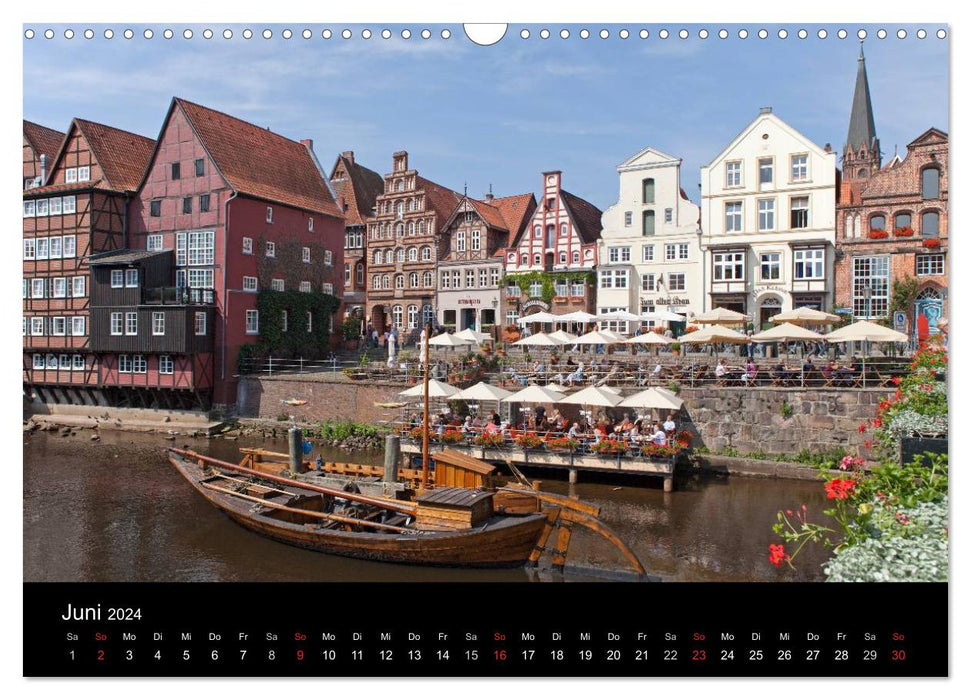 Hansestadt Lüneburg und Lüneburger Heide (CALVENDO Wandkalender 2024)