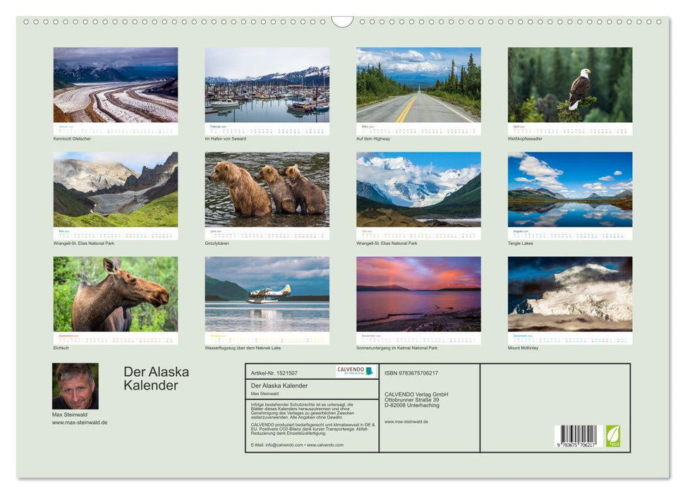 Der Alaska Kalender (CALVENDO Wandkalender 2024)