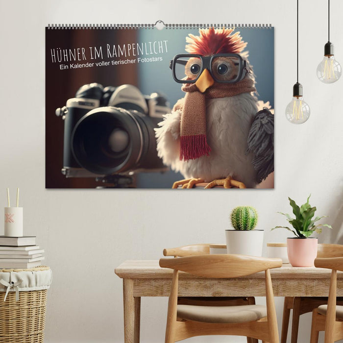 Les poules à l'honneur Un calendrier plein de photos d'animaux étoilés (Calendrier mural CALVENDO 2024) 