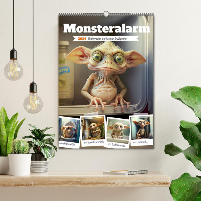 Monsteralarm. Die Invasion der kleinen Quälgeister (CALVENDO Wandkalender 2024)