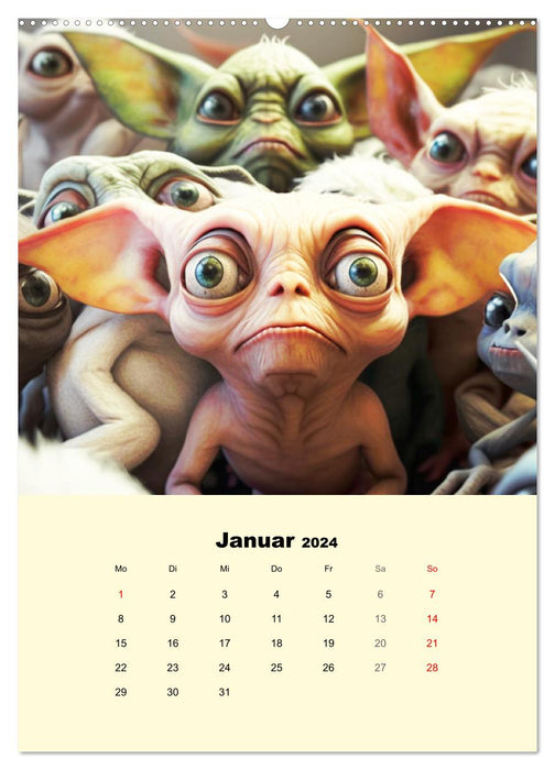 Monsteralarm. Die Invasion der kleinen Quälgeister (CALVENDO Wandkalender 2024)