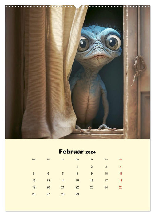 Monsteralarm. Die Invasion der kleinen Quälgeister (CALVENDO Wandkalender 2024)