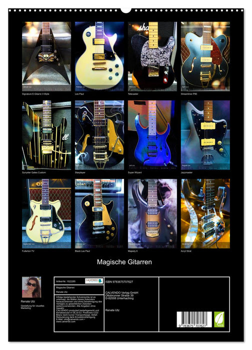 Magische Gitarren (CALVENDO Premium Wandkalender 2024)