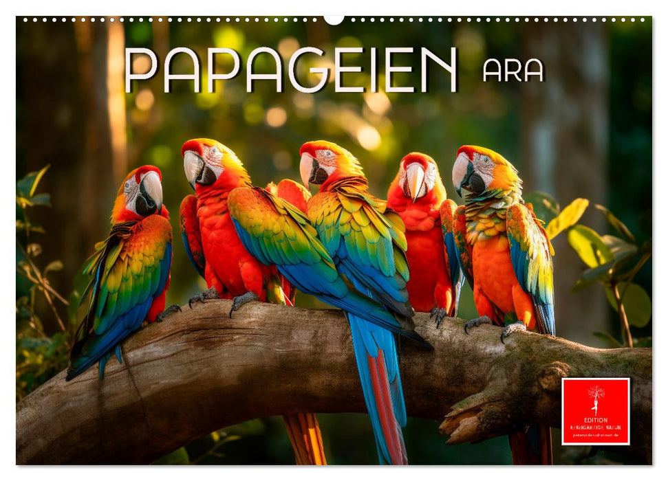 Papageien - Ara (CALVENDO Wandkalender 2024)