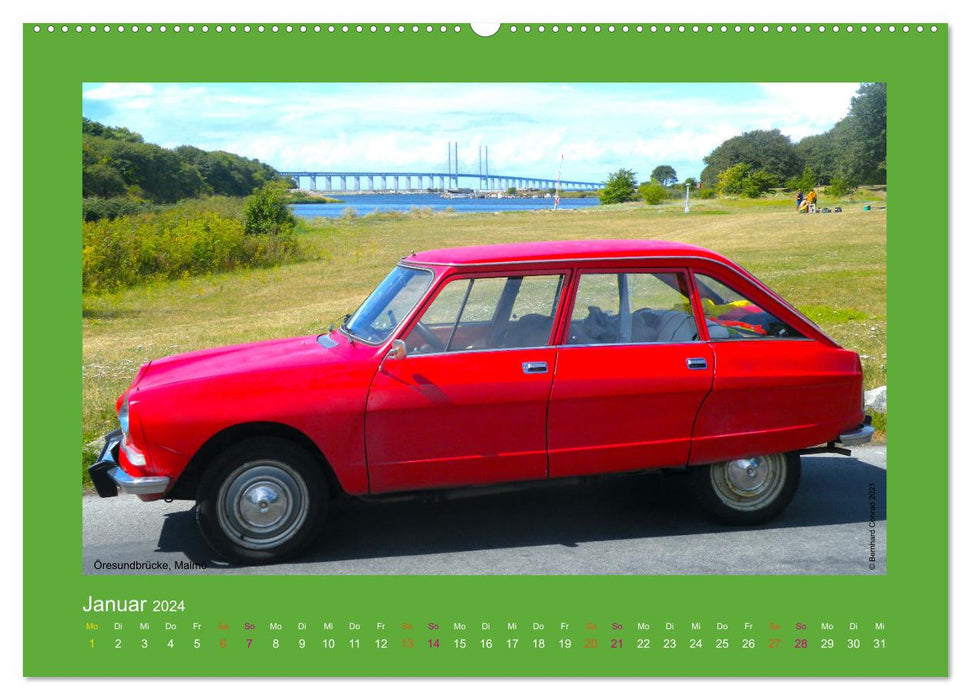 Abenteuer Citroen Ami 8 (CALVENDO Wandkalender 2024)