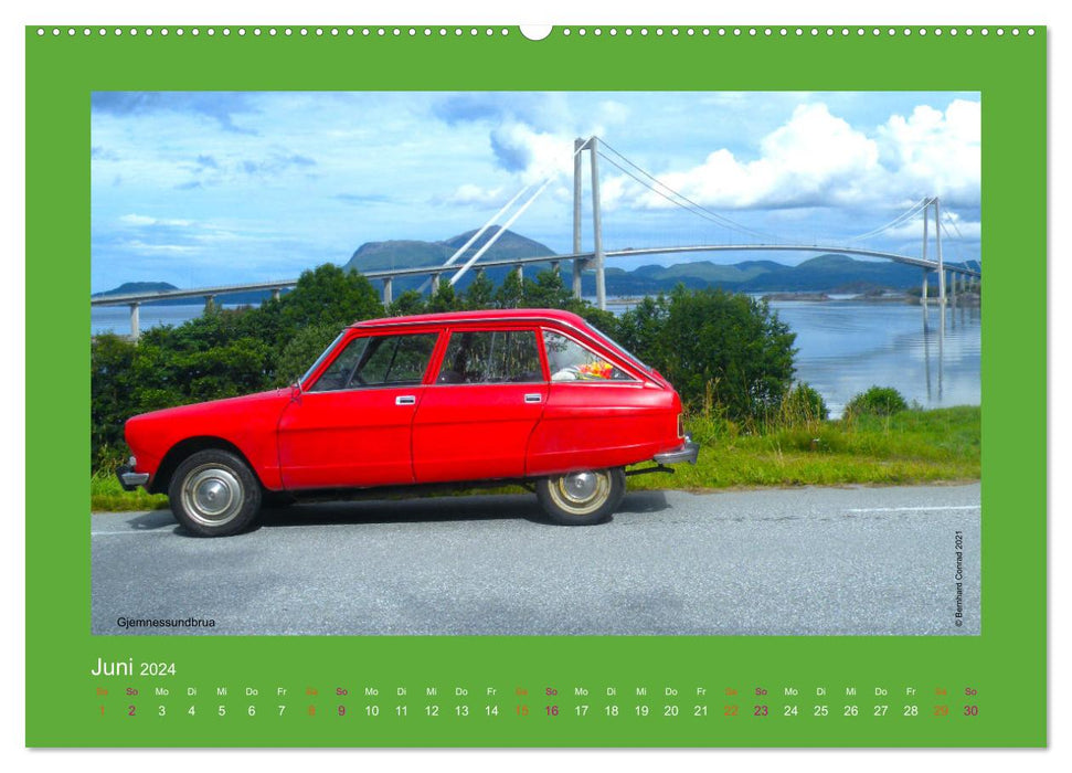 Abenteuer Citroen Ami 8 (CALVENDO Wandkalender 2024)