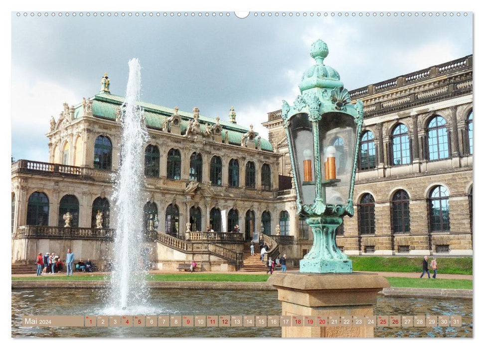 Dresden magnificent and playful (CALVENDO Premium Wall Calendar 2024) 