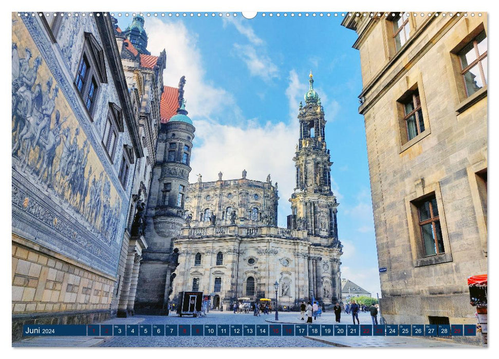 Dresden prachtvoll und verspielt (CALVENDO Premium Wandkalender 2024)
