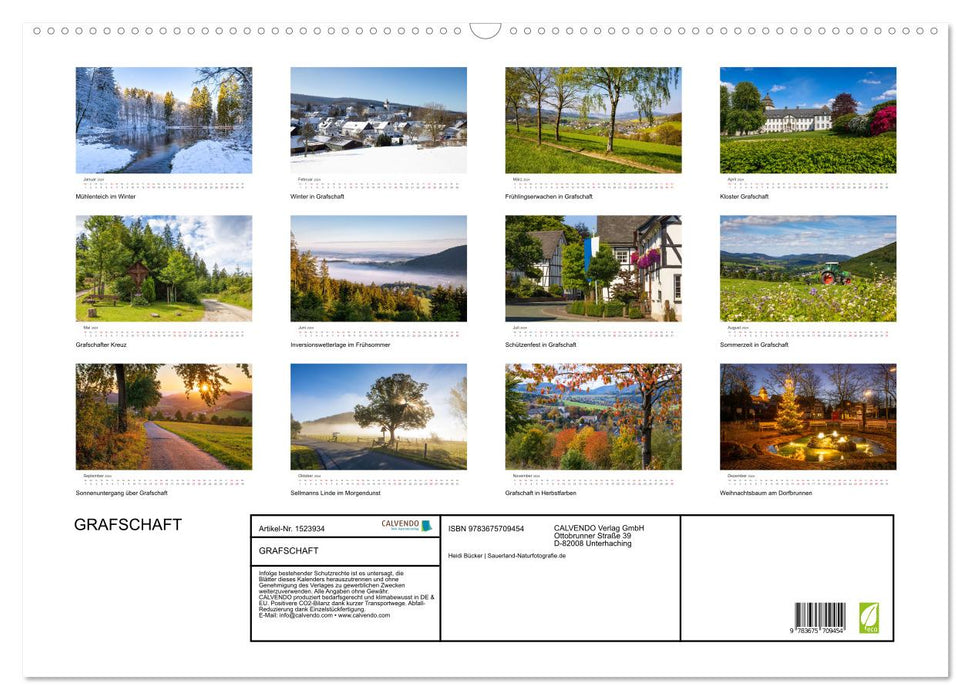 County, a village in the Schmallenberger Sauerland (CALVENDO wall calendar 2024) 