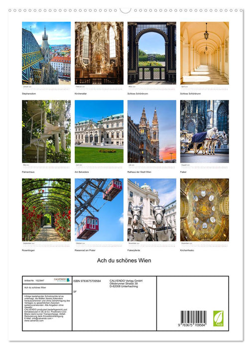 Oh, belle Vienne (Calendrier mural CALVENDO Premium 2024) 