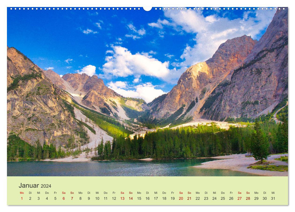 Mountain landscapes - Germany, Italy and Switzerland (CALVENDO Premium Wall Calendar 2024) 