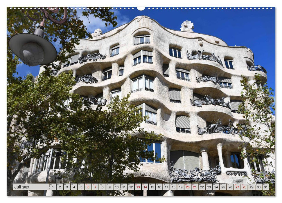 Un peu de GAUDI à Barcelone (Calendrier mural CALVENDO Premium 2024) 