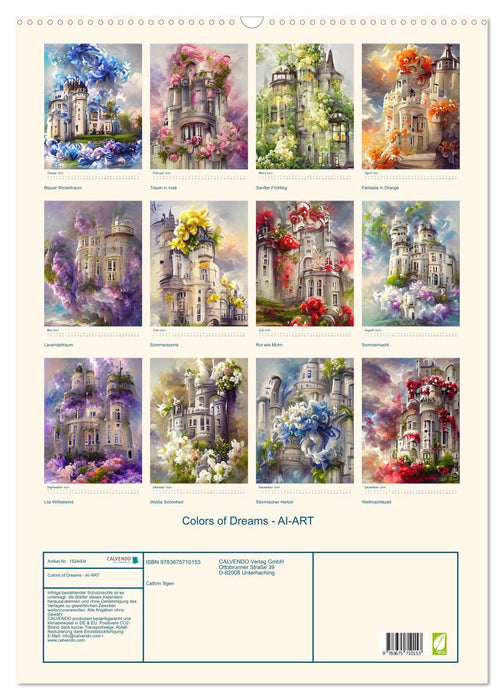 Colors of Dreams - AI-ART (CALVENDO wall calendar 2024) 