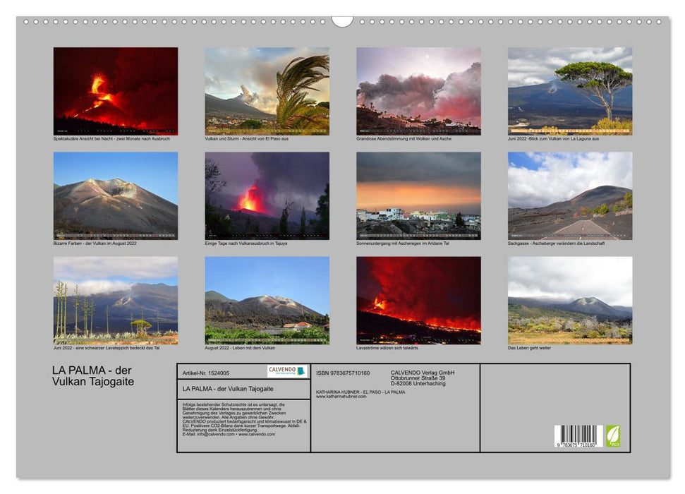 La Palma - the Tajogaite volcano (CALVENDO wall calendar 2024) 
