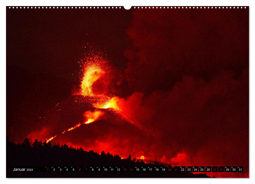 La Palma - le volcan Tajogaite (calendrier mural CALVENDO 2024) 
